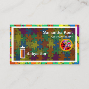 Tarjeta De Visita Babysitter Magnífico rompecabezas