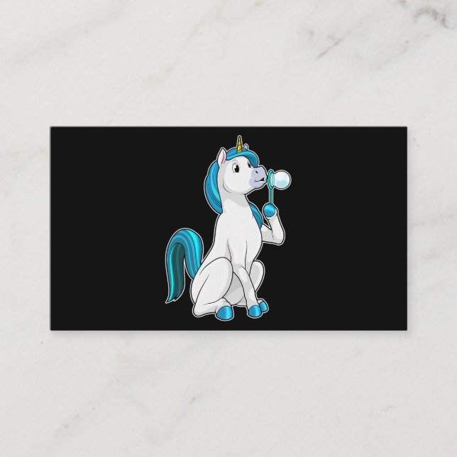 Tarjeta De Visita Baches de jabón de unicornio (Anverso)