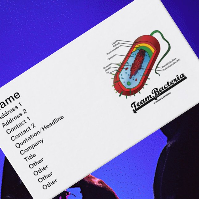 Tarjeta De Visita Bacterias de equipo (Prokaryote) (Anyone working in the microbiology field will enjoy this "Team Bacteria" business card)