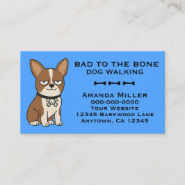 Tarjeta De Visita Bad to the Bone Dog Walking Pet Exercise Fitness