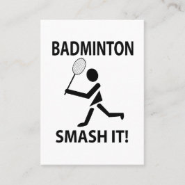 Tarjeta De Visita Badminton Smash It Sports Coach Badminton