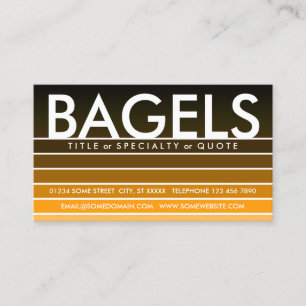 Tarjeta De Visita BAGELS muestra naranja