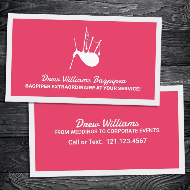 Tarjeta De Visita Bagpiper (Bagpiper Business Cards)
