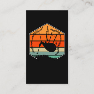 Tarjeta De Visita Bagpiper de instrumentos musicales retro