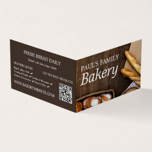 Tarjeta De Visita Baguette fresca, panaderos, panadería