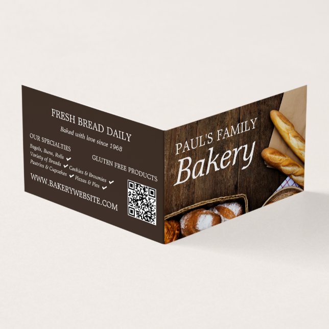 Tarjeta De Visita Baguette fresca, panaderos, panadería (Exterior)