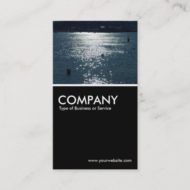 Tarjeta De Visita Bahía de Cardiff - Negro (Anverso)