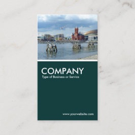 Tarjeta De Visita Bahía de Cardiff - Verde oscuro