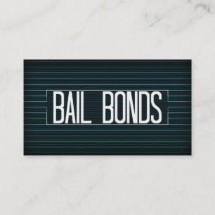 Tarjeta De Visita Bail Bonds Elegant Stripe Business Card