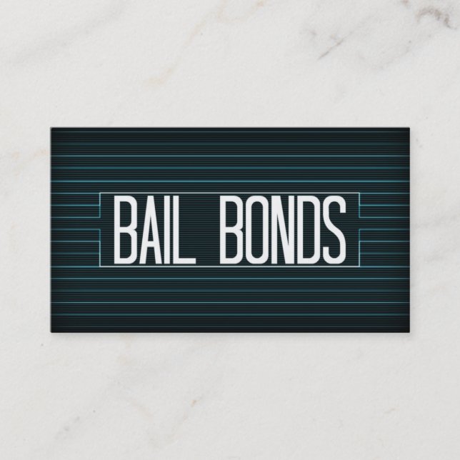Tarjeta De Visita Bail Bonds Elegant Stripe Business Card (Anverso)