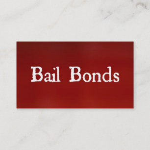 Tarjeta De Visita Bail Bonds Red Business Card
