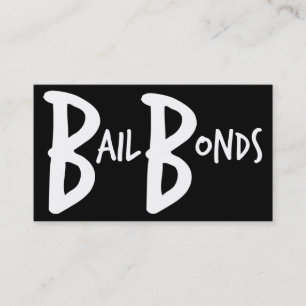 Tarjeta De Visita Bail Bonds Simple Business Card