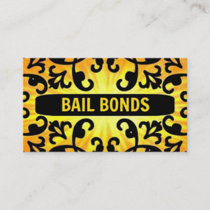 Tarjeta De Visita Bail Bonds Sunshine Damask Business Card