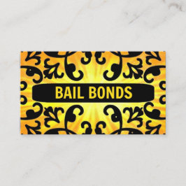 Tarjeta De Visita Bail Bonds Sunshine Damask Business Card