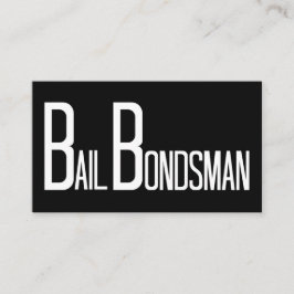 Tarjeta De Visita Bail Bondsman Black Simple Business Card