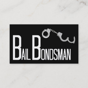 Tarjeta De Visita Bail Bondsman Black Simple Business Card