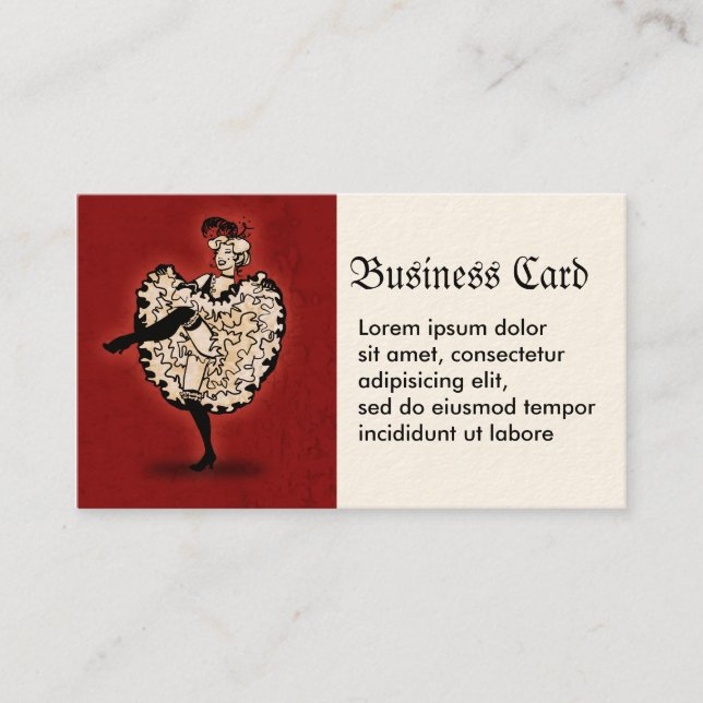 Tarjeta De Visita Bailarín del Cancan (Anverso)