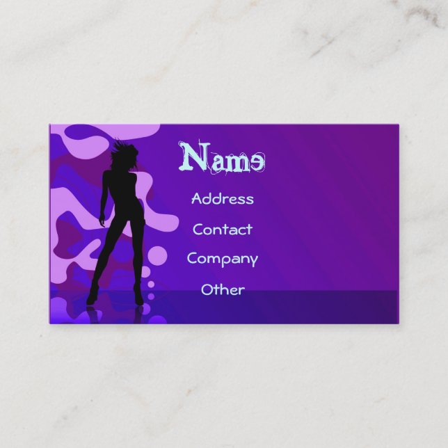 Tarjeta De Visita Bailarín en púrpura (Anverso)