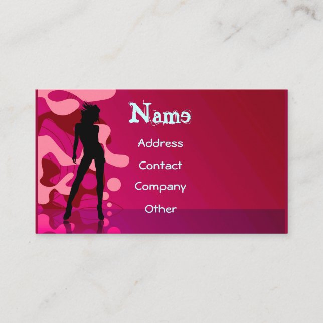Tarjeta De Visita Bailarín en rosa (Anverso)
