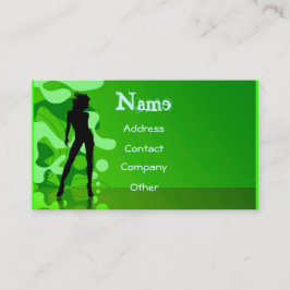 Tarjeta De Visita Bailarín en verde