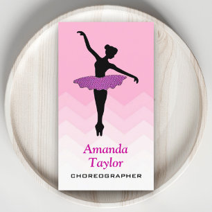 Tarjeta De Visita Bailarina Bonita Bailarina de Ballet Coreógrafa de