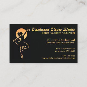 Tarjeta De Visita Bailarina con instructora de estudio de danza Luz 