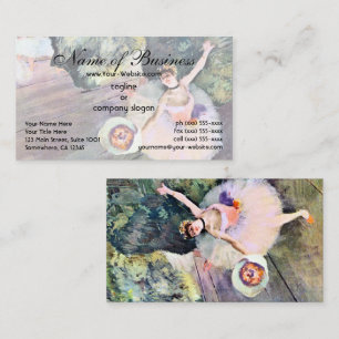 Tarjeta De Visita Bailarina con un ramo de flores de Edgar Degas
