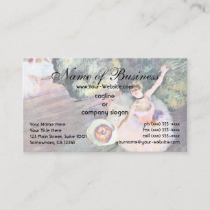 Tarjeta De Visita Bailarina con un ramo de flores de Edgar Degas