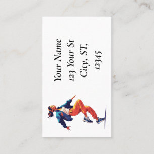 Tarjeta De Visita Bailarina de Hip Hop Thunder_Cove