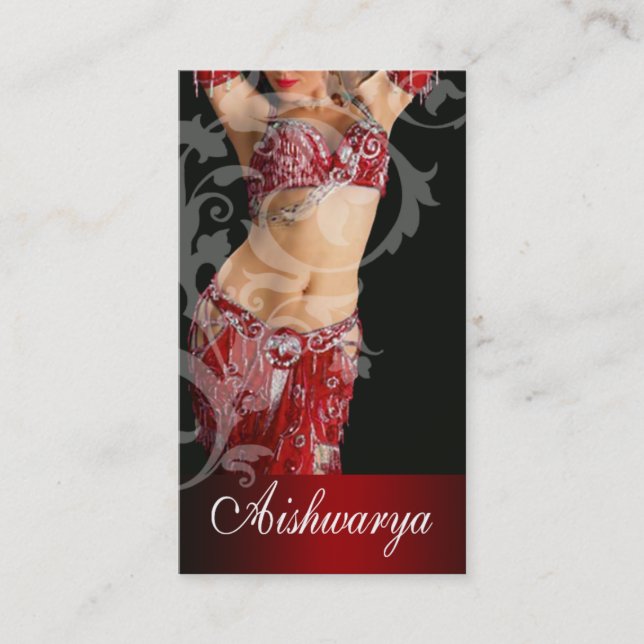 Tarjeta De Visita Bailarina de la danza del vientre III, moda del (Anverso)