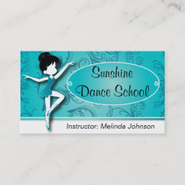 Tarjeta De Visita Bailarina del bailarín de ballet del instructor el
