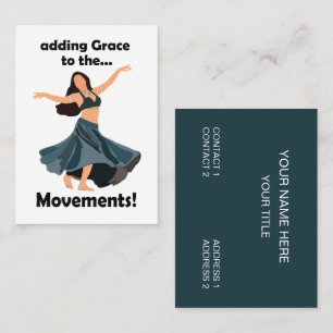 Tarjeta De Visita Bailarina del vientre que añade gracia a los movim