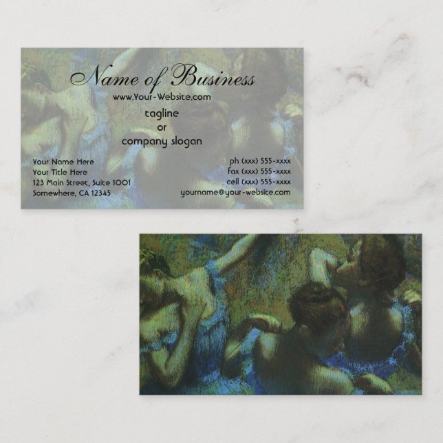 Tarjeta De Visita Bailarinas azules de Edgar Degas (Anverso / Reverso)
