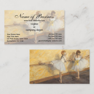Tarjeta De Visita Bailarinas Practicando en la Barra por Edgar Degas
