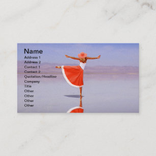 Tarjeta De Visita Baile de Ballerina en la playa