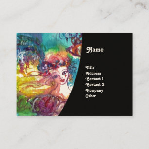 Tarjeta De Visita BAILE DE CARNAVAL / Pelota de Mascaradas veneciana