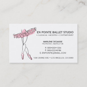 Tarjeta De Visita Baile de instrucción de escuela de ballet