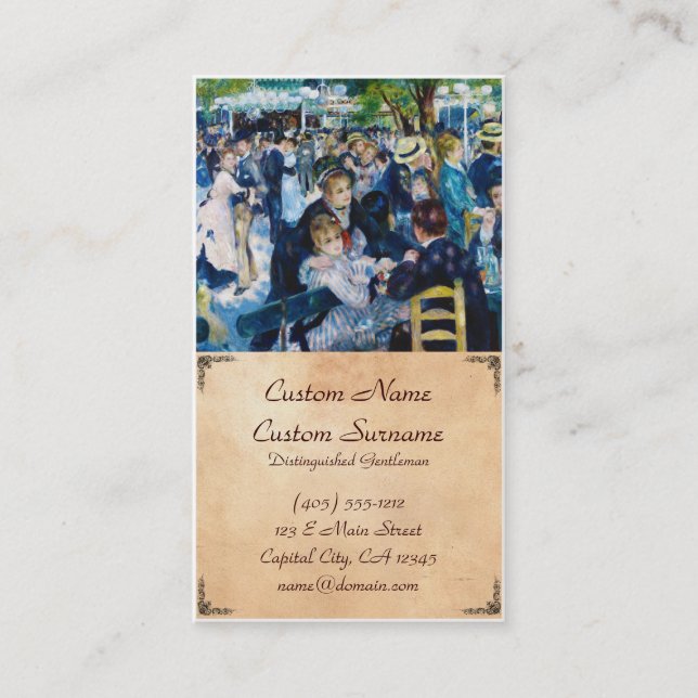 Tarjeta De Visita Baile en el Moulin de la Galette Auguste Renoir (Anverso)