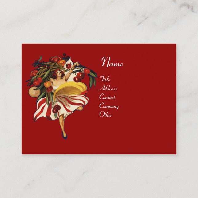 TARJETA DE VISITA BAILE FIESTA DE ESPAGUETTI, COCINA ITALIANA Y TOMA (Anverso)