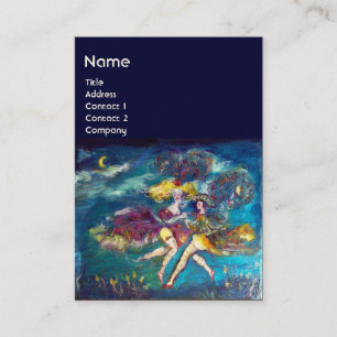 TARJETA DE VISITA BAILE Y MÚSICA EN EL MONOGRAMA NOCTURNO