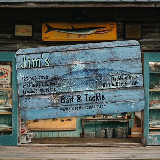 Tarjeta De Visita Bait and Tackle Shop (Subido por el creador)