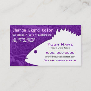 Tarjeta de visita baja de los pescados del Mar