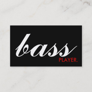 Tarjeta De Visita Bajista. (personalizable del color)