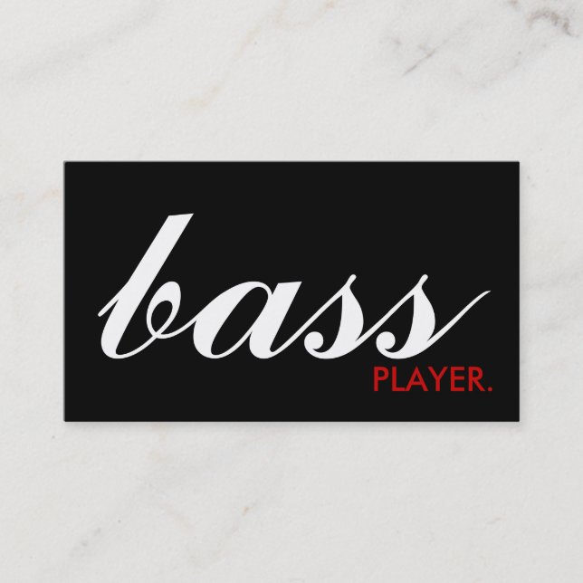 Tarjeta De Visita Bajista. (personalizable del color) (Anverso)