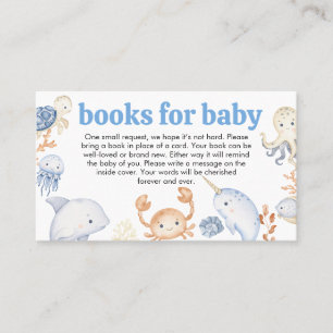 Tarjeta De Visita Bajo el mar Baby Shower Books for Baby