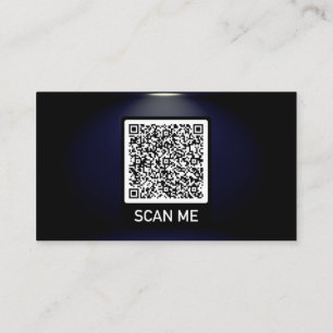Tarjeta De Visita Bajo Spotlight Boss Business Card con código QR