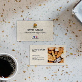 Tarjeta De Visita Bake Bakery Business | Clásico de pan caliente