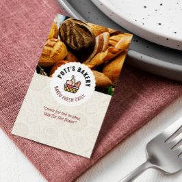Tarjeta De Visita Bake Bakery Business | Negocio de pan diario