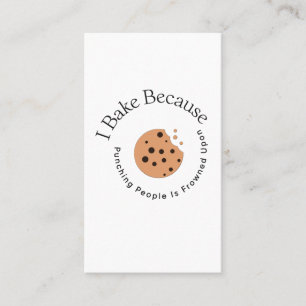Tarjeta De Visita Bake Porque Golpear A La Gente Está Fruncido