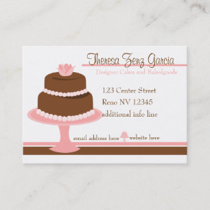 Tarjeta De Visita Bakedgoods-Torta del diseñador